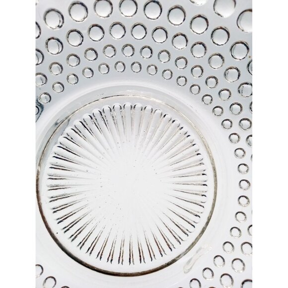 Hobnail Moonstone Ruffled Serving Bowl Dish Milk Rim Candy Depression Glass 6.5" - Picture 4 of 16